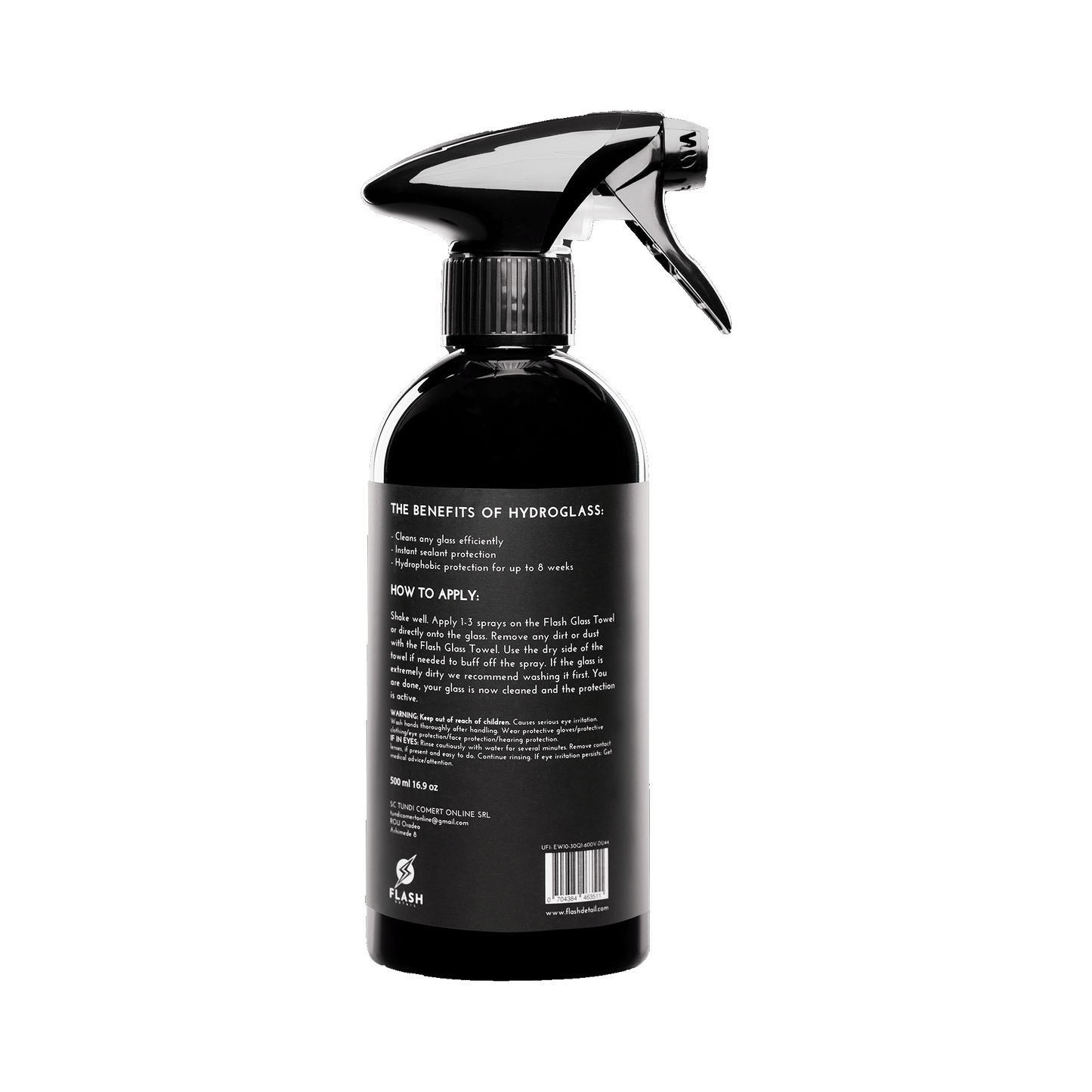 HYDROGLASS 500ml - SPRAY HIDROFOB GEAMURI