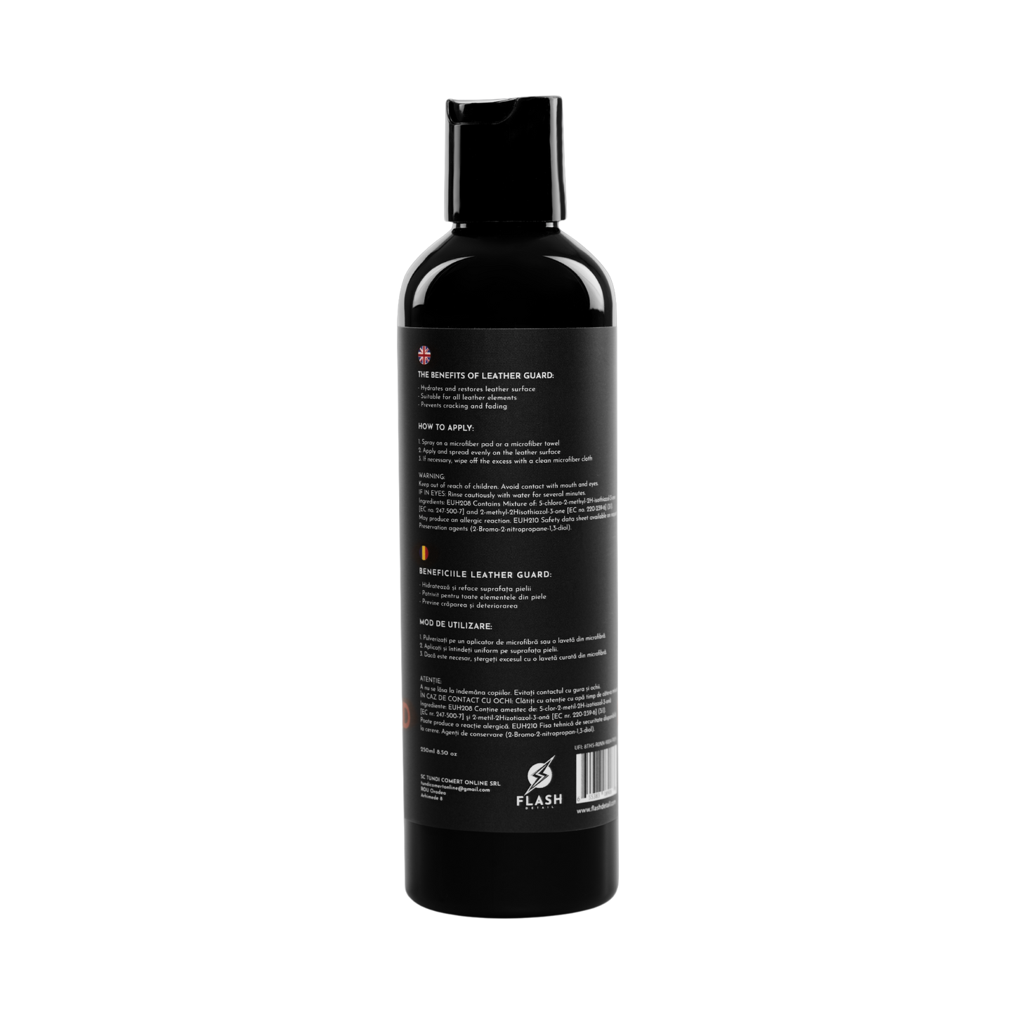LEATHER GUARD GEL 250ml - SOLUTIE GEL INTRETINERE PIELE AUTO
